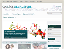 Tablet Screenshot of collegedesaussure.ch